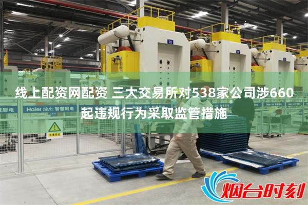 线上配资网配资 三大交易所对538家公司涉660起违规行为采取监管措施