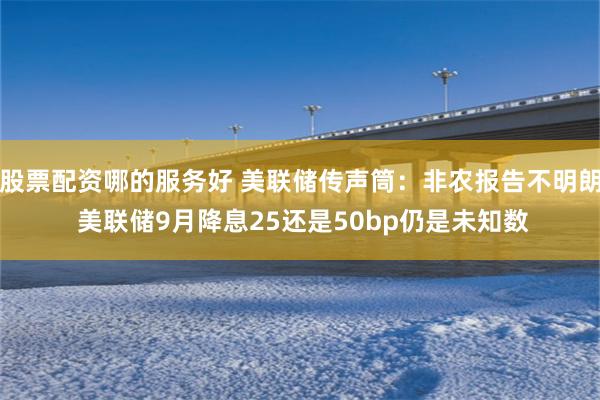 股票配资哪的服务好 美联储传声筒：非农报告不明朗 美联储9月降息25还是50bp仍是未知数