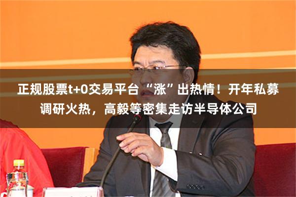 正规股票t+0交易平台 “涨”出热情！开年私募调研火热，高毅等密集走访半导体公司