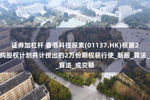 证券加杠杆 香港科技探索(01137.HK)根据2012年购股权计划共计授出的2万份期权获行使_新股_算法_成交额